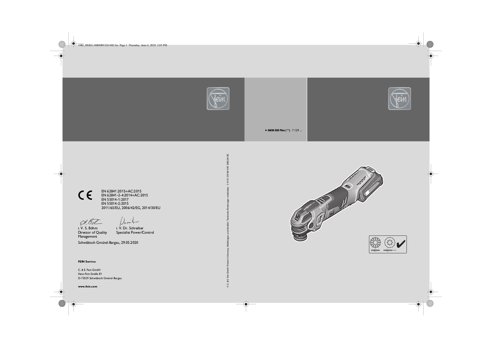 Fein AMM 300 Plus User manual