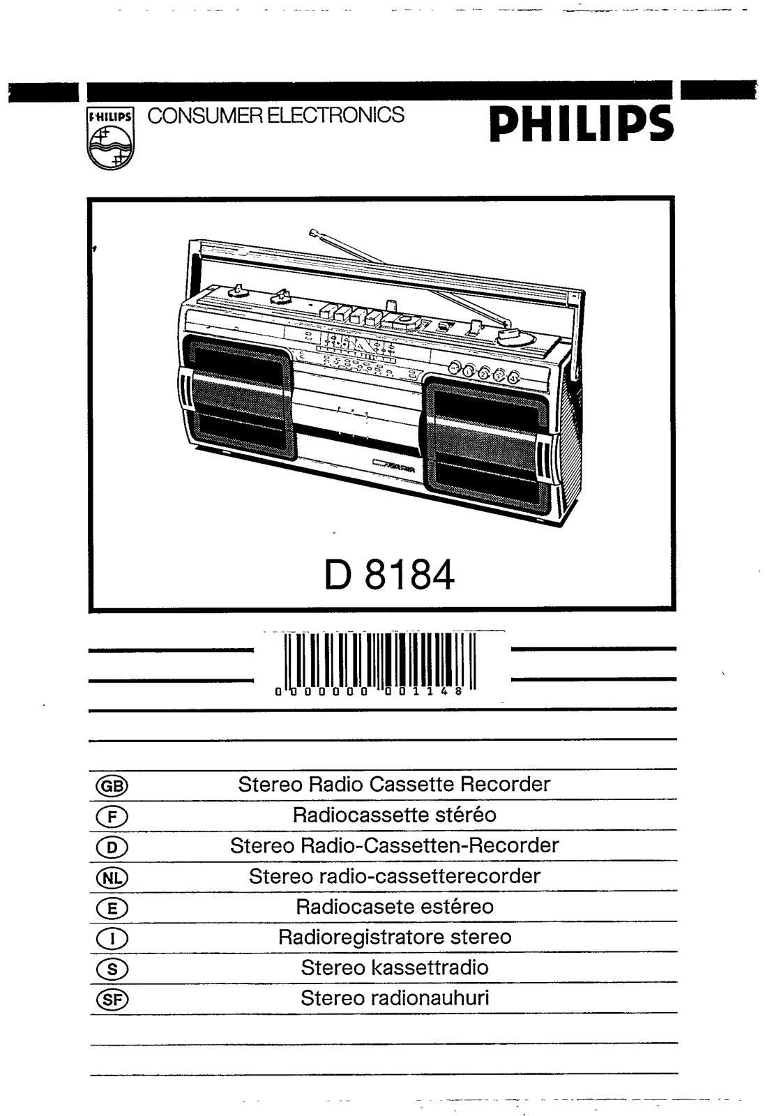 Philips D8184 User Manual