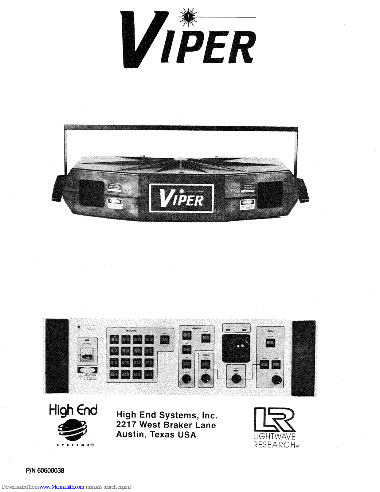 High End Systems Viper User Manual