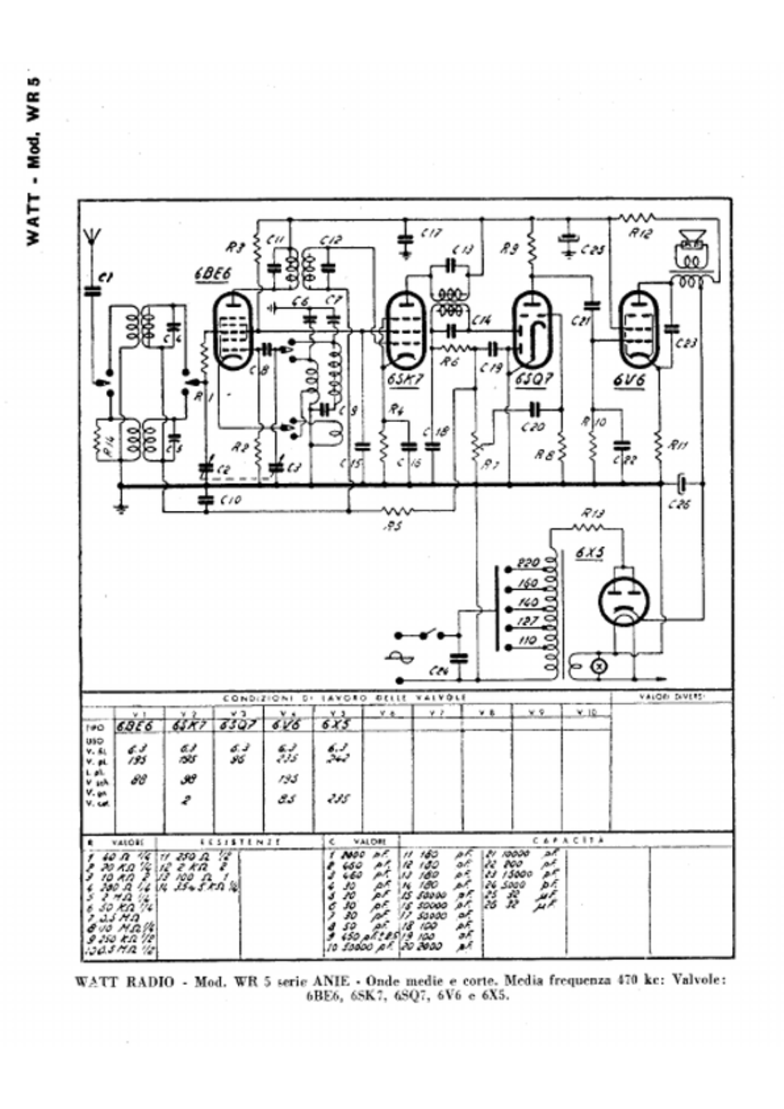 Watt Radio wr5 anie schematic