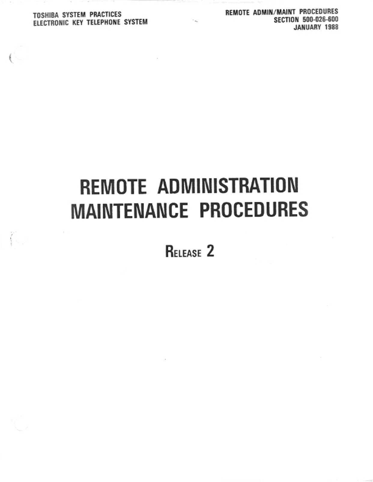 Toshiba Strata Se – VIe Service Manual