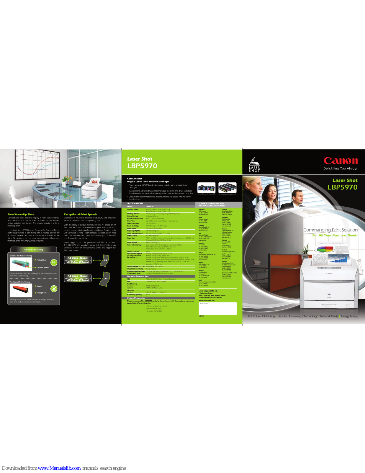 Canon imageRUNNER LBP5970, Laser Shot LBP5970 Brochure & Specs