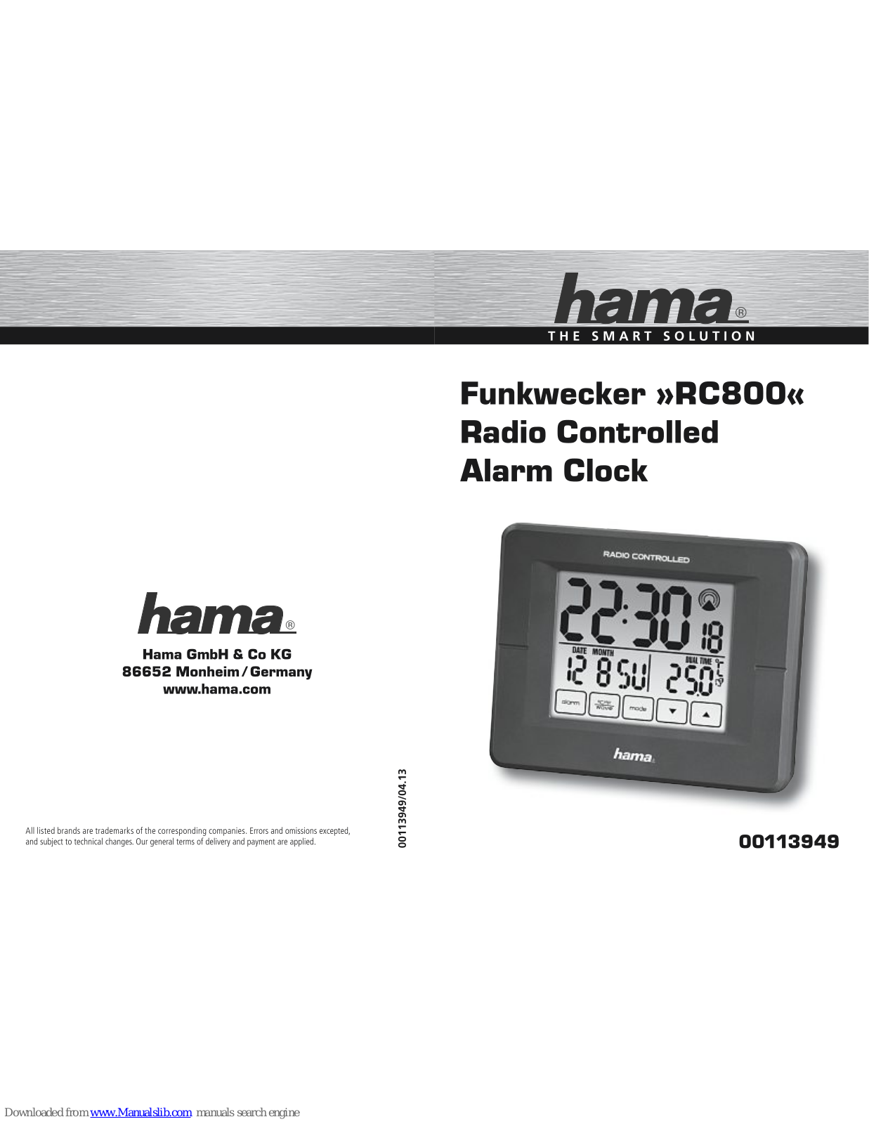 Hama 00113949 User Manual