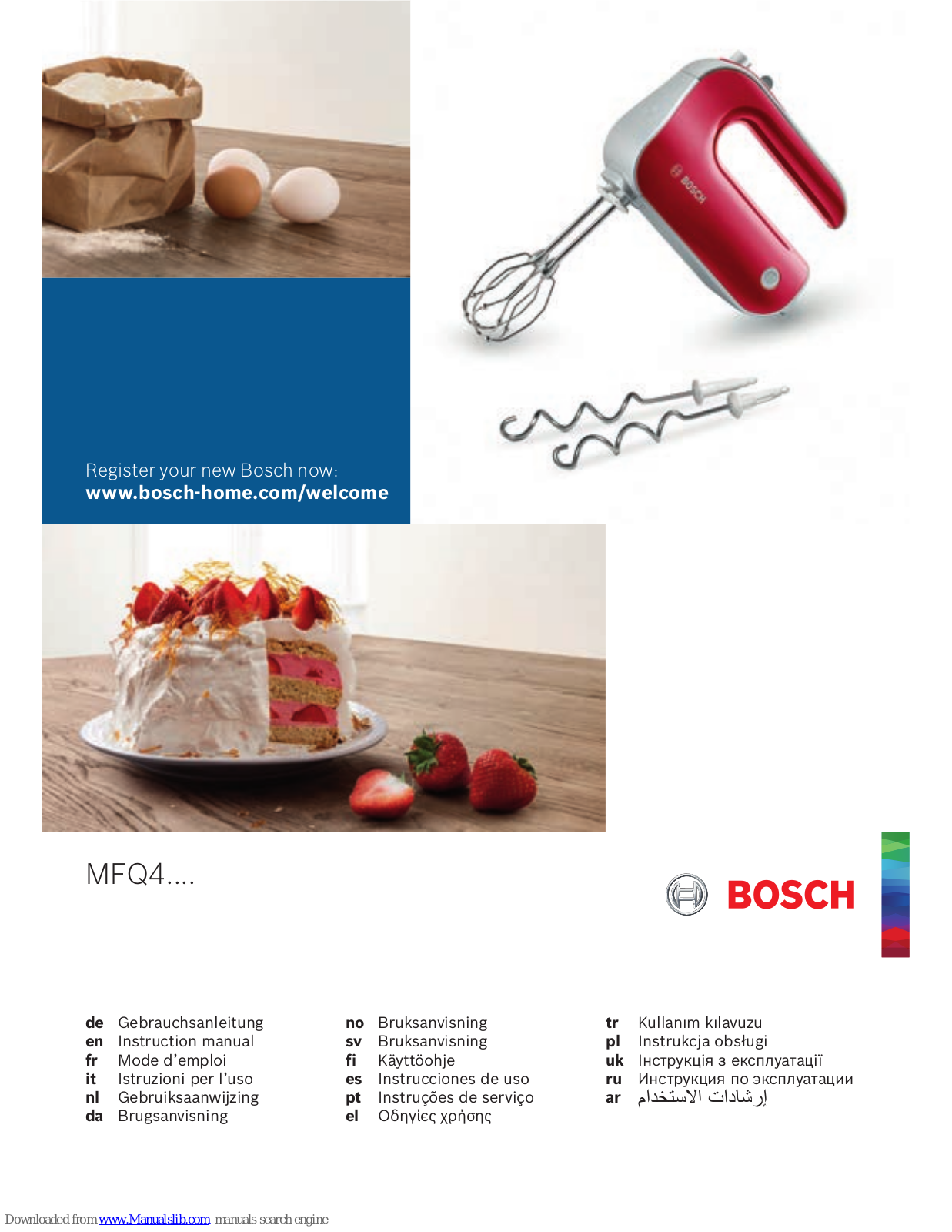 Bosch MFQ4 SERIES, MFQ4020, MFQ40301, MFQ40302, MFQ40303 Instruction Manual