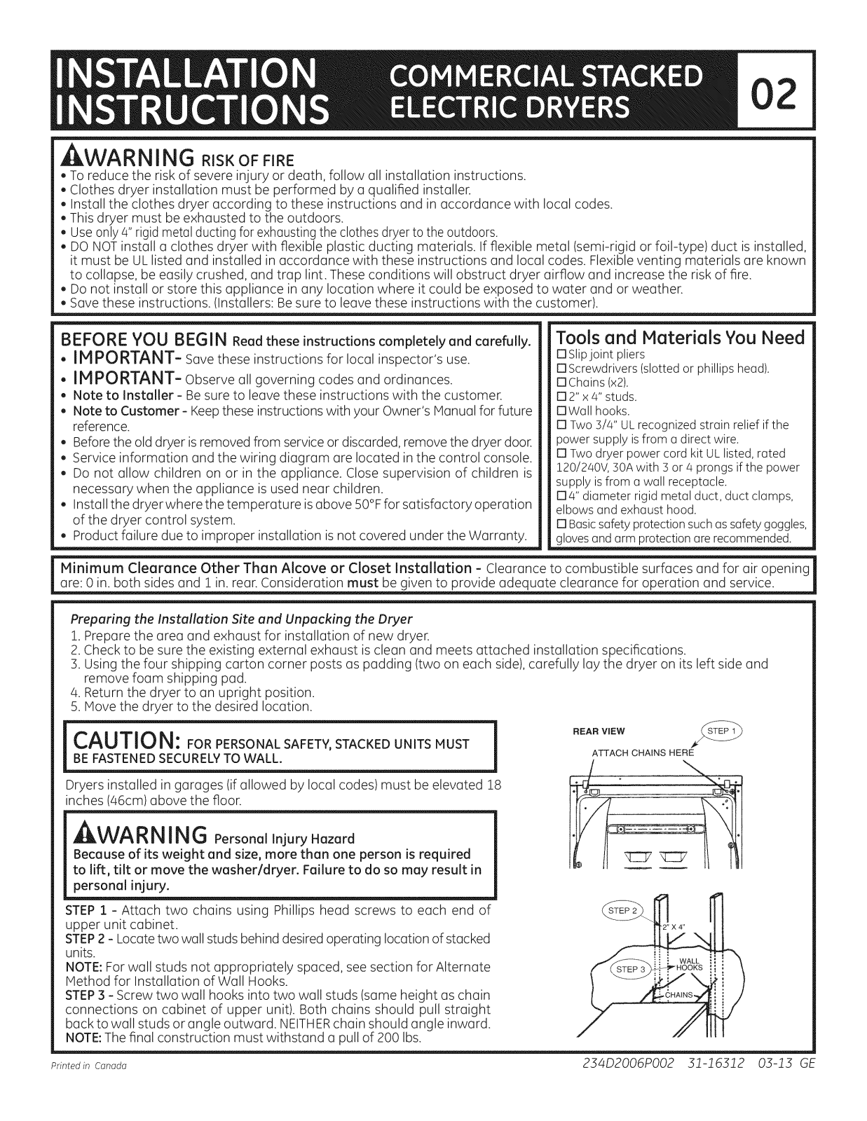 GE DDC4400T5WH Installation Guide - ManualMachine.com
