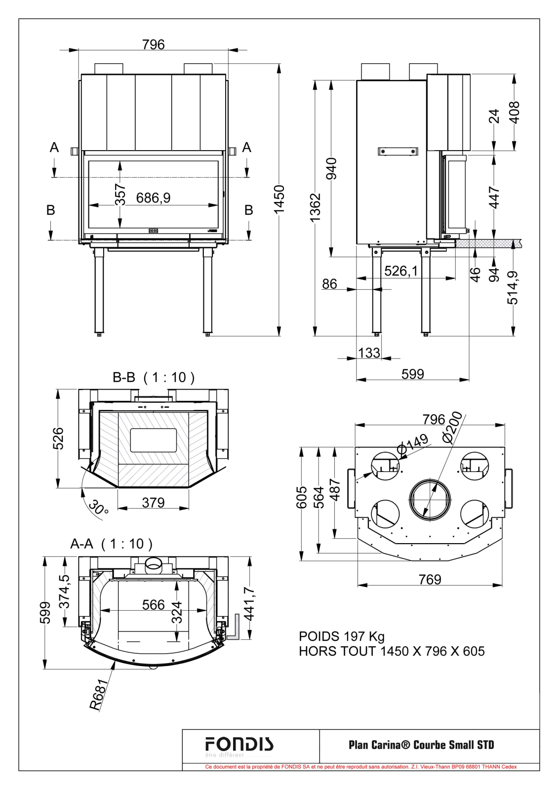 Fondis CARINA COURBE SMALL User Manual