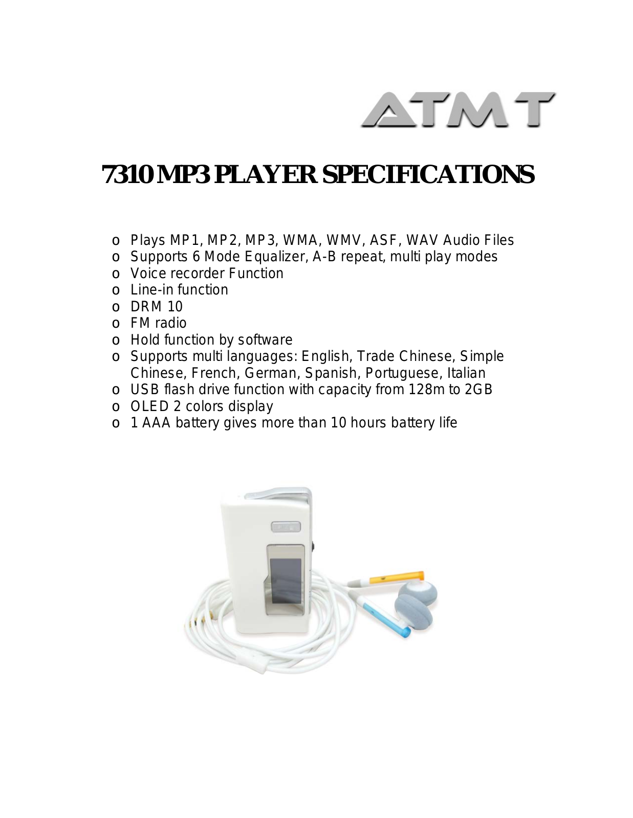 ATMT MP160 User Manual - ManualMachine.com