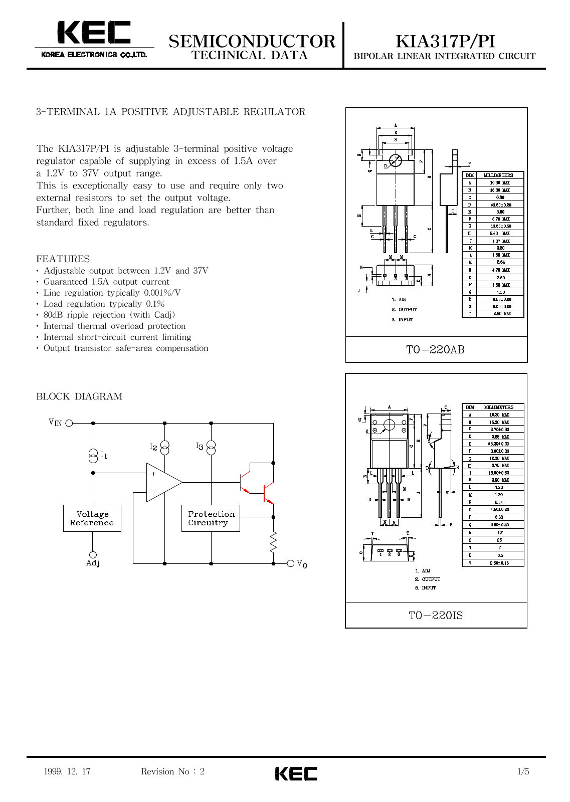 KEC KIA317P, KIA317PI Datasheet