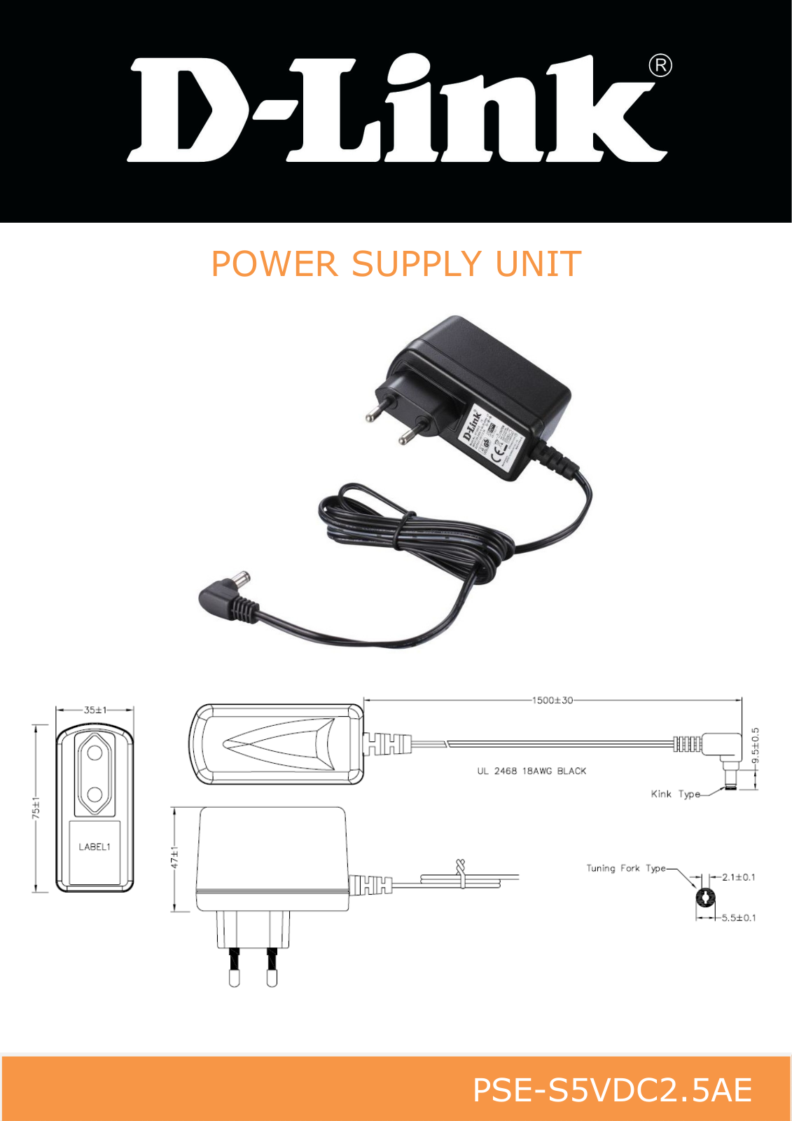 D-link PSE-S5VDC2.5AE DATASHEET