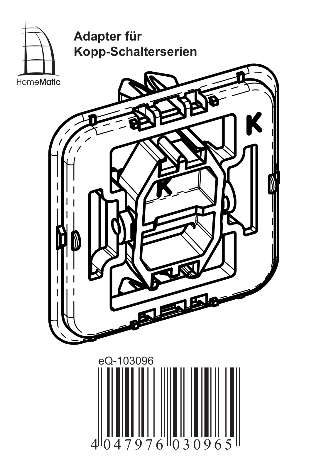 Homematic Adapter for Kopp switch series Assembly Instructions