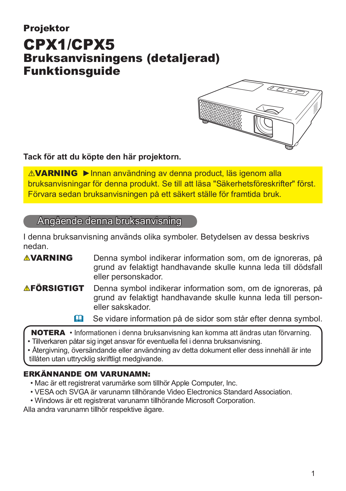 Hitachi CPX1WF User Manual