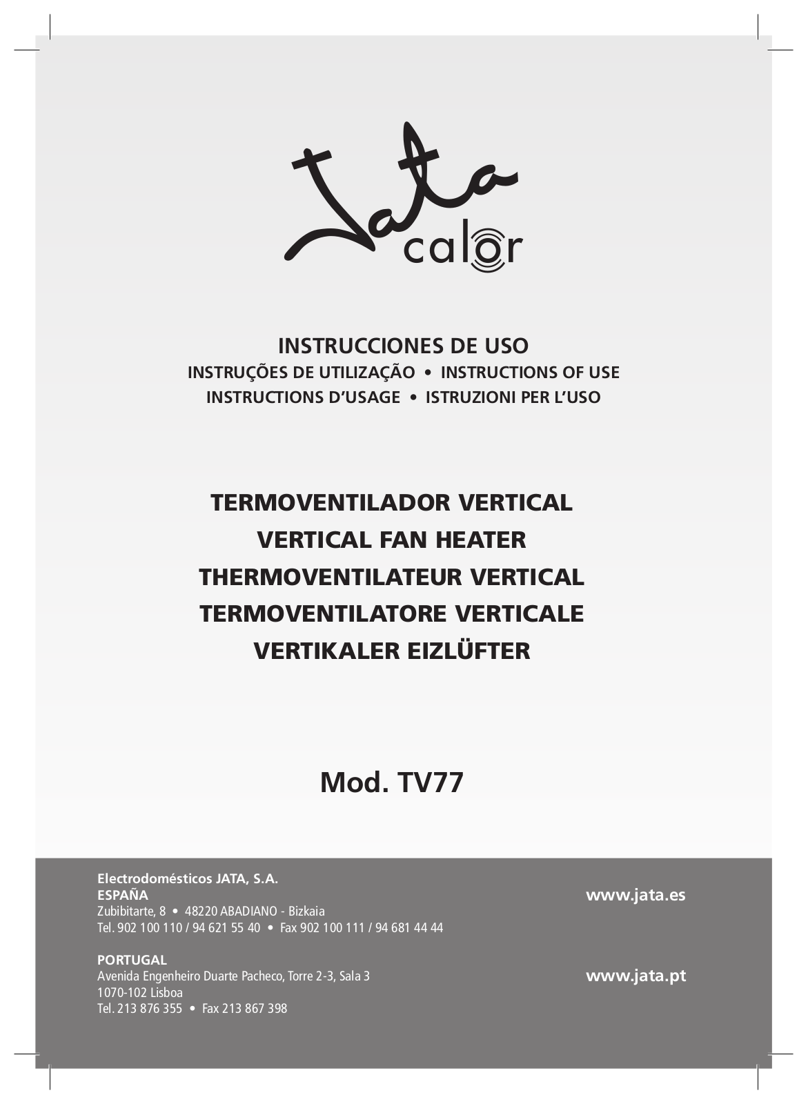 JATA TV77 User Manual