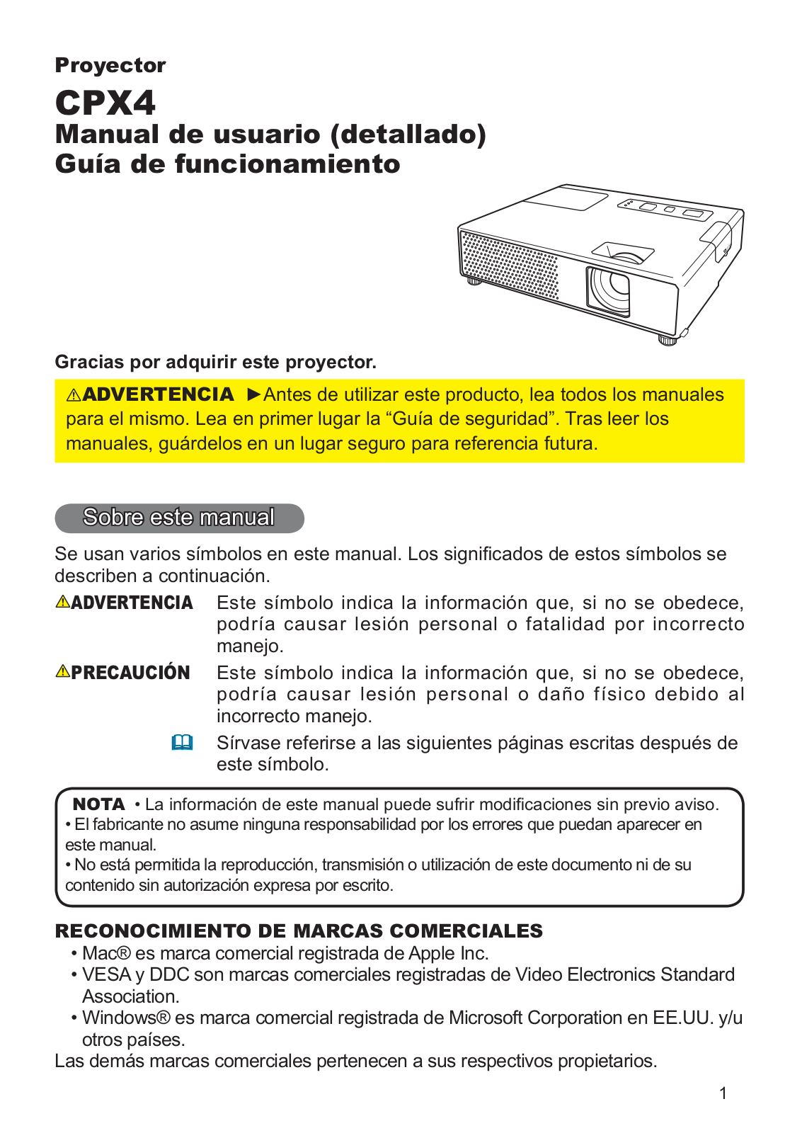 Hitachi CPX4 User Manual