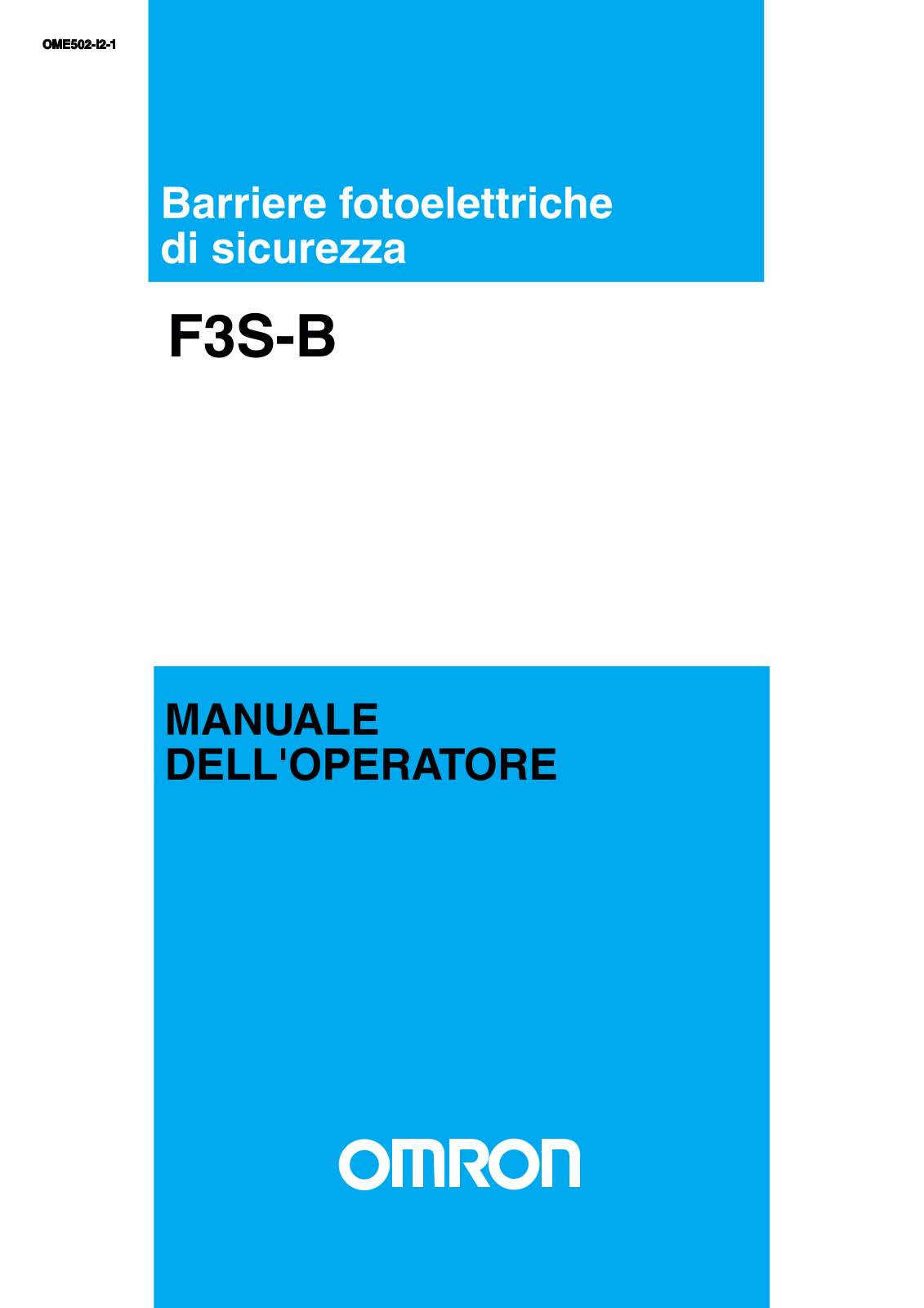 Omron F3S-B Operating Manual