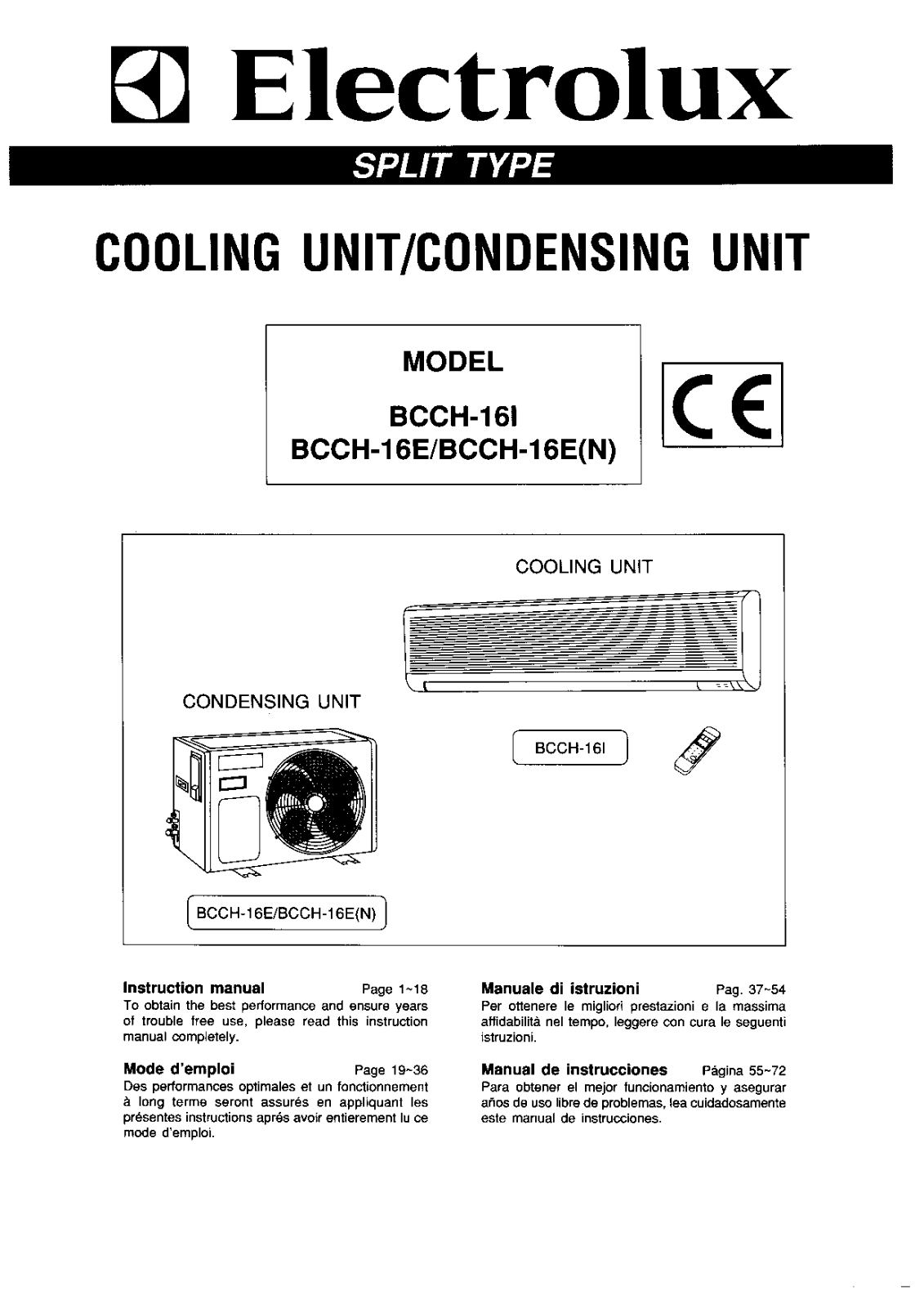 AEG BCCH16I, BCCH16E User Manual