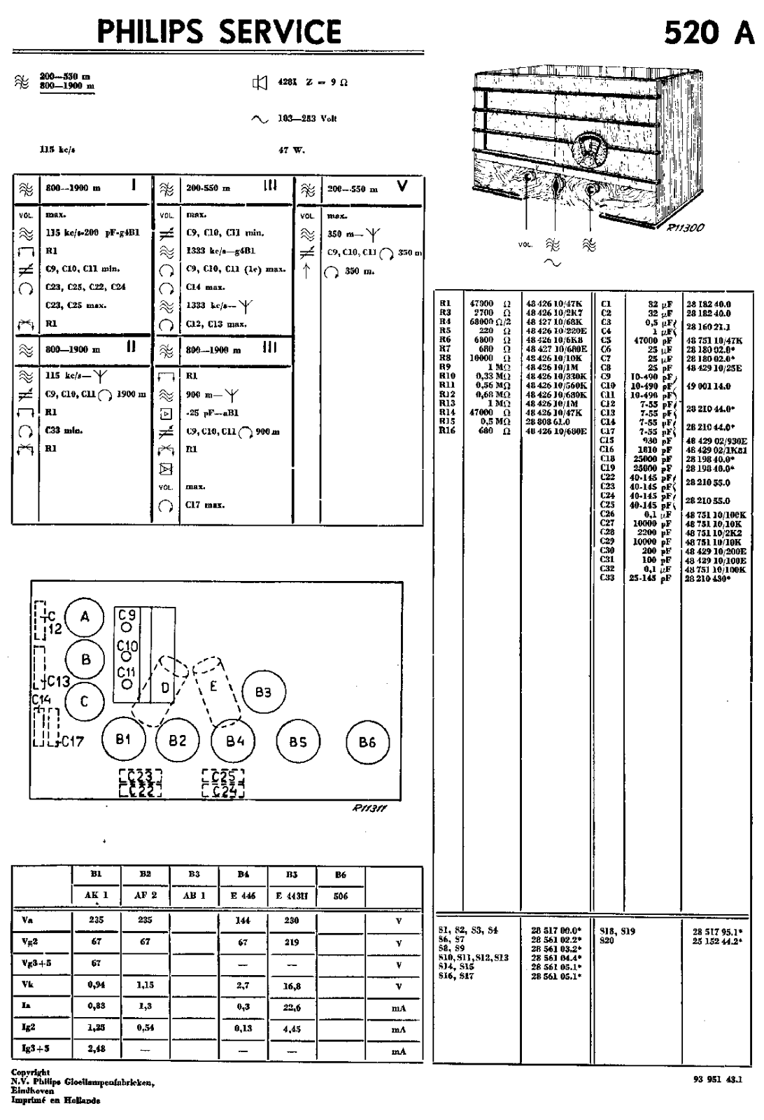 Philips 520-A Service Manual