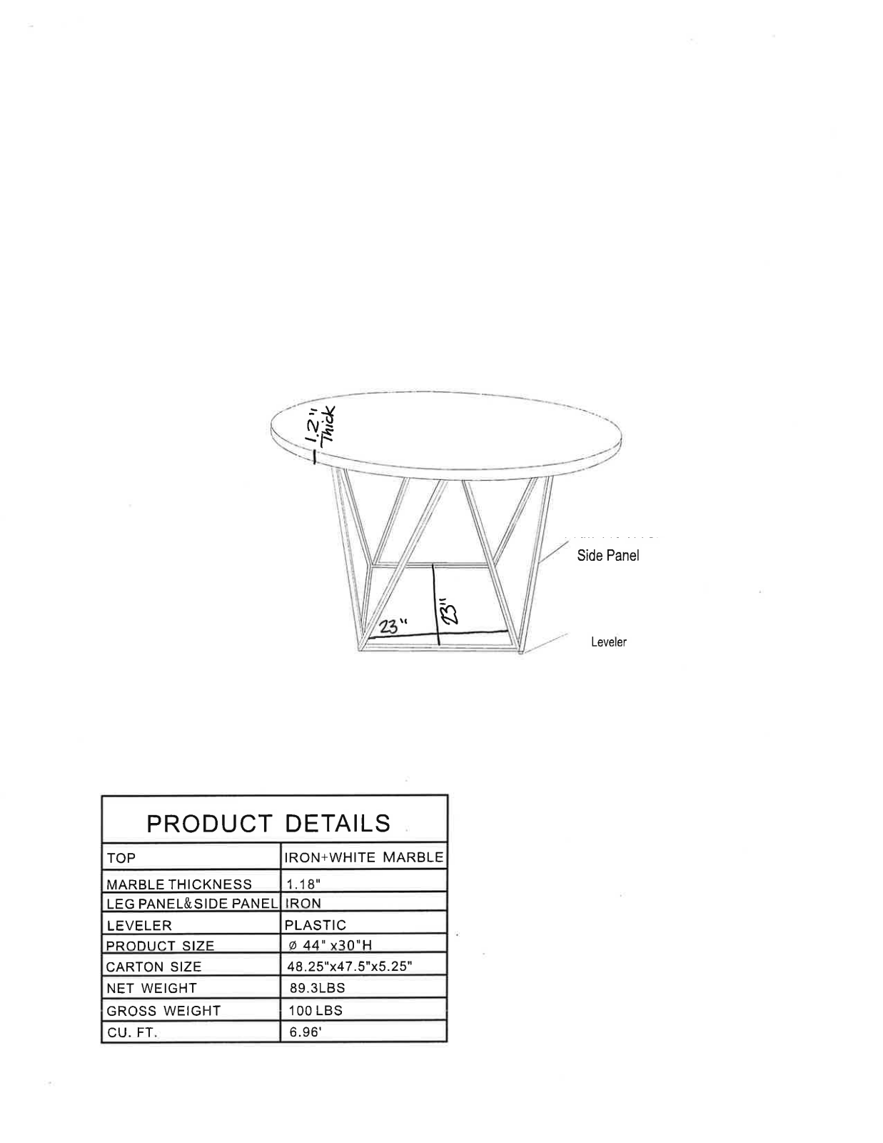 Mercury Row W003012413 Specifications - ManualMachine.com