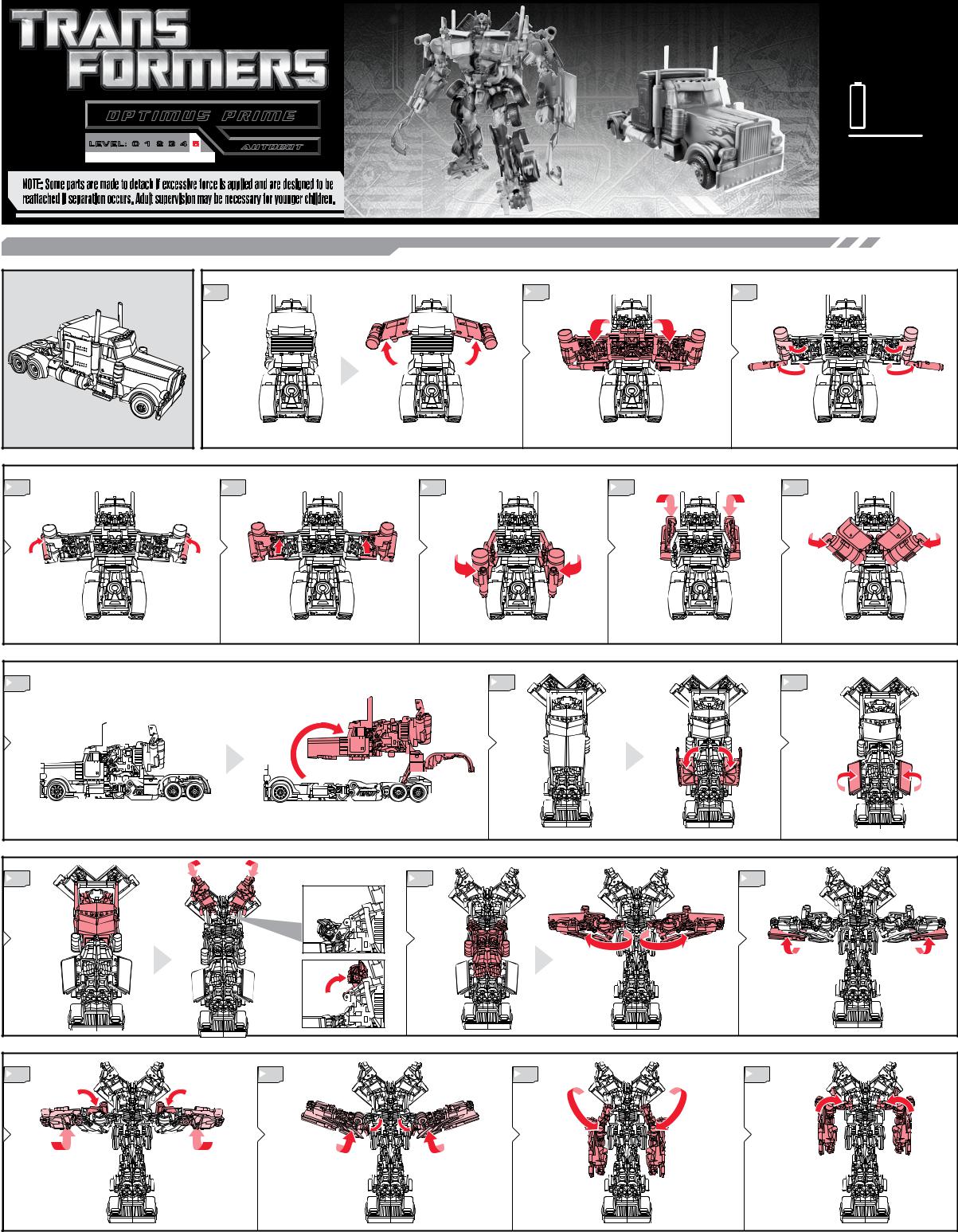 HASBRO Transformers Leader Class Optimus Prime User Manual