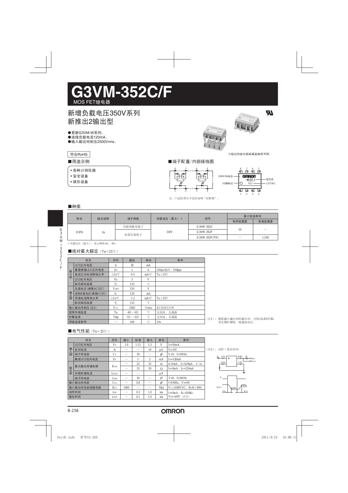 OMRON G3VM-352C, G3VM-352F User Manual