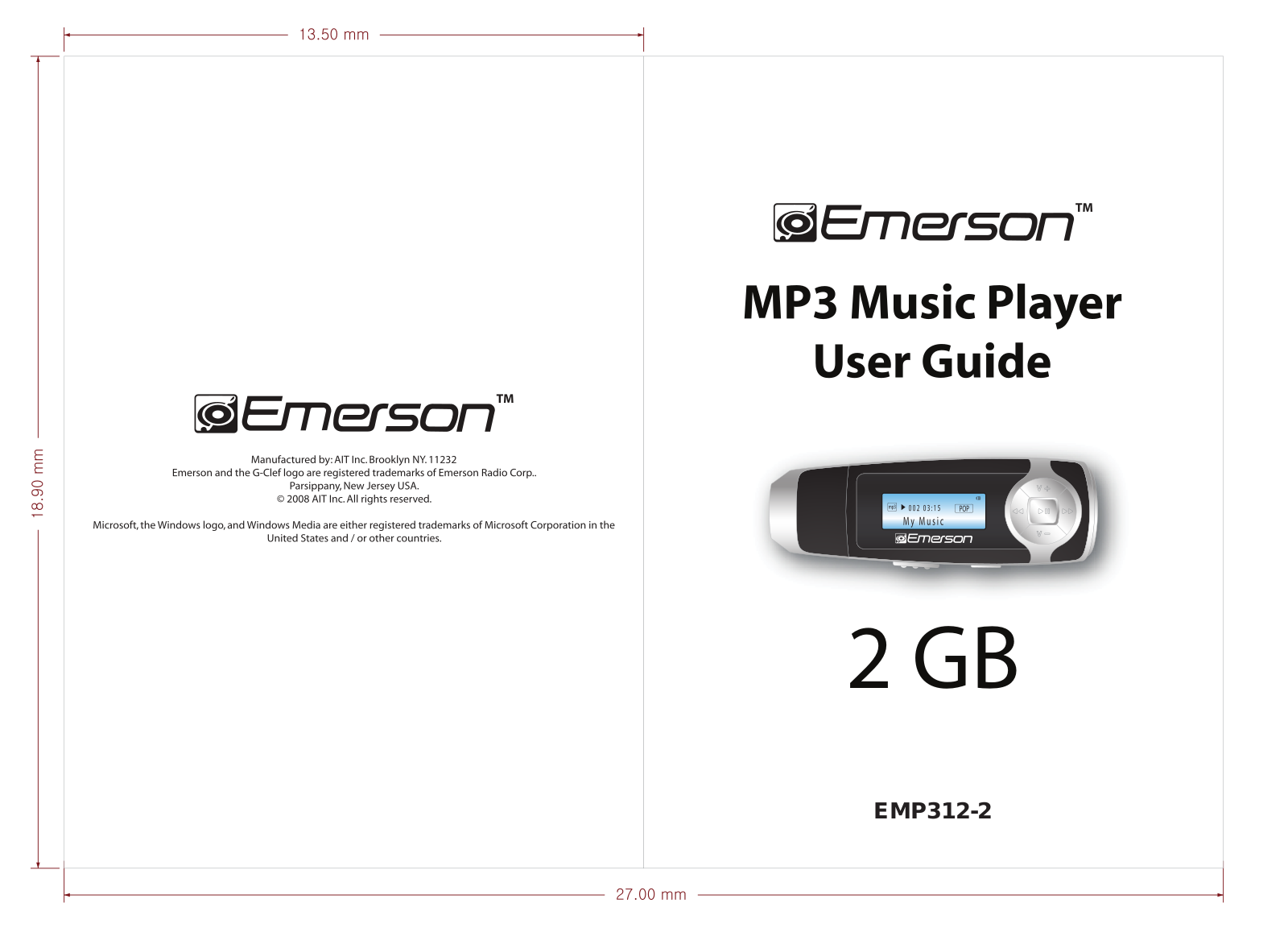 Emerson EMP312-2 User Manual