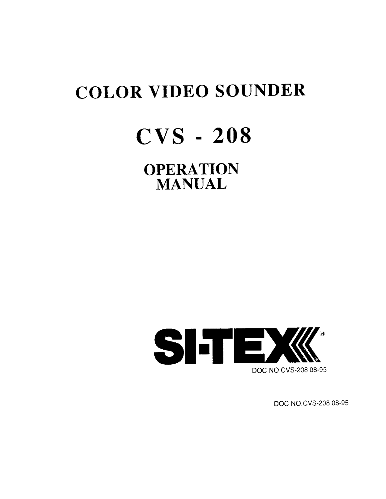 Si-tex CVS-208 User's Manual