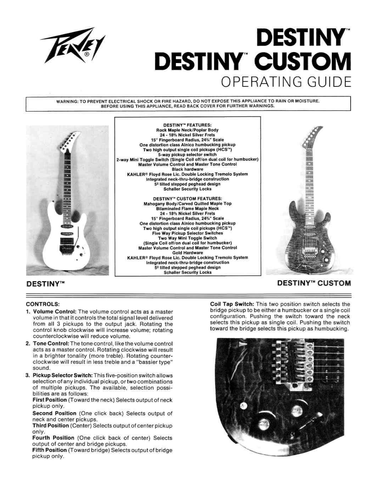 Peavey Destiny Custom User Manual