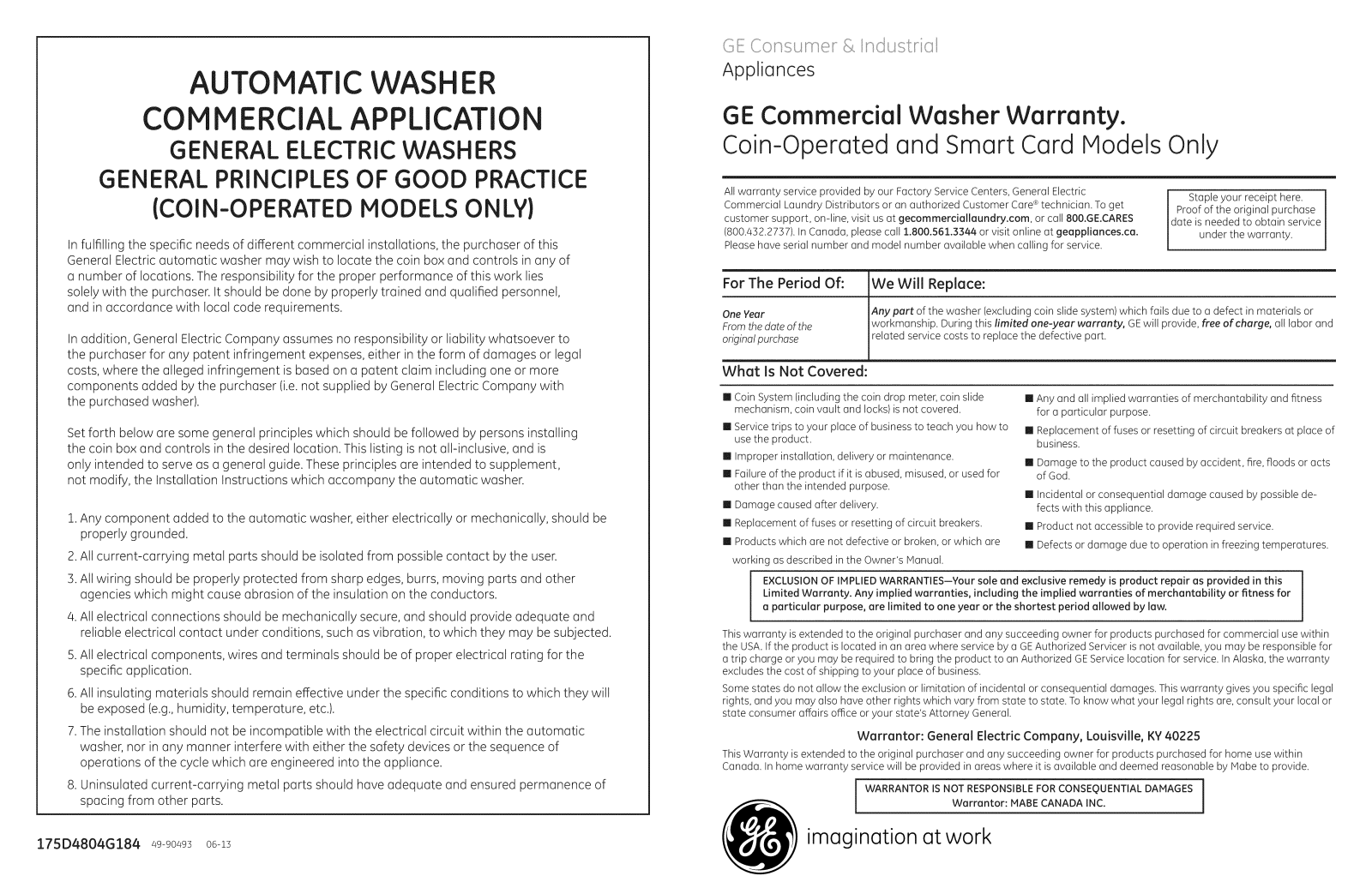 GE WCCN2050F0WC, WMCD2050J2WC, WMCN2050F0WC Installation Guide