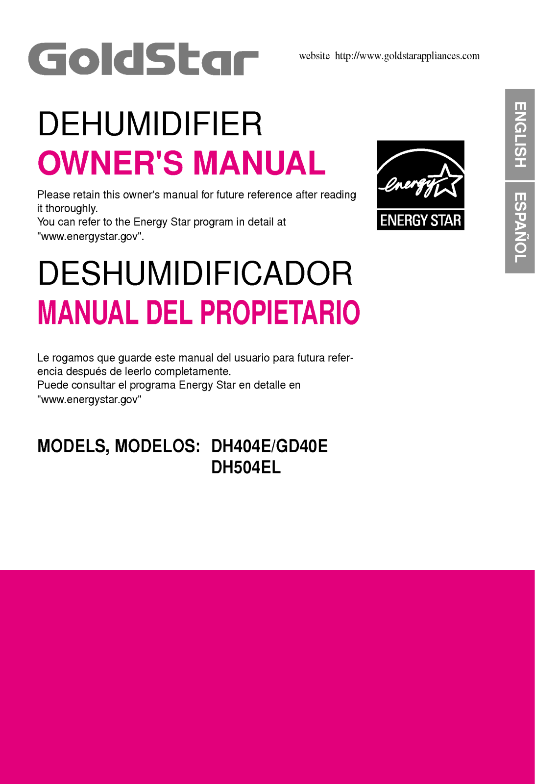 LG DH404EY6 User Manual
