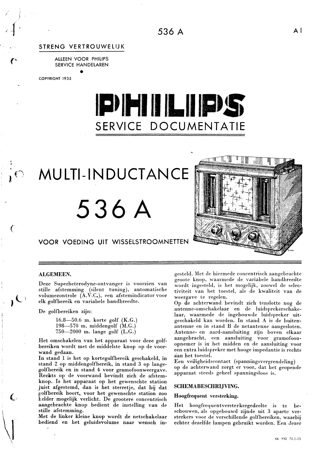 Philips 536-A Service Manual