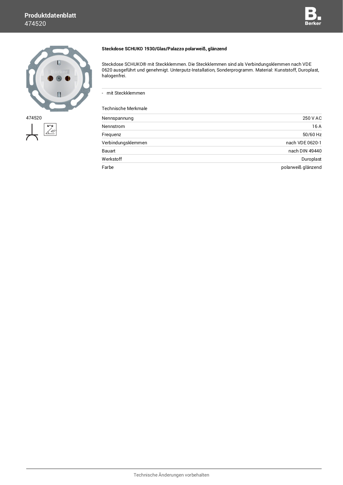 Berker 474520 User Manual - ManualMachine.com