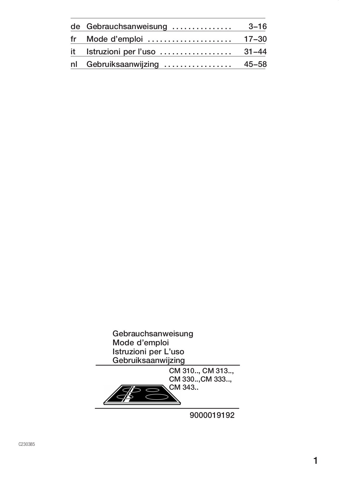 Siemens CM31350, CM33350 User Manual