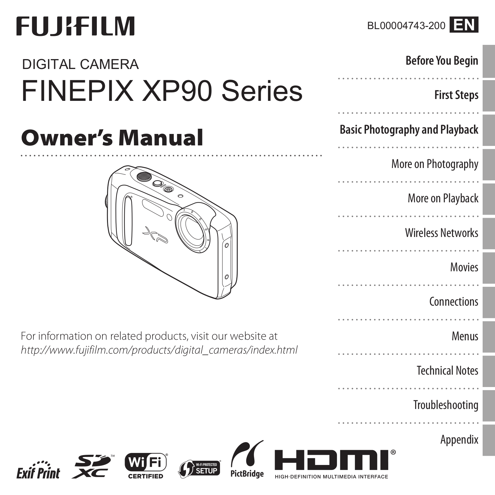 Fujifilm FinePix XP90 Owners Manual