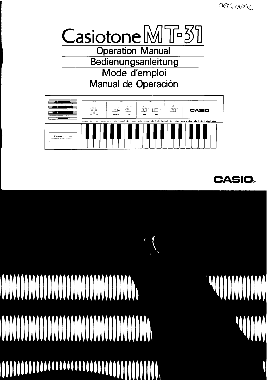 Casio MT-31 User Manual