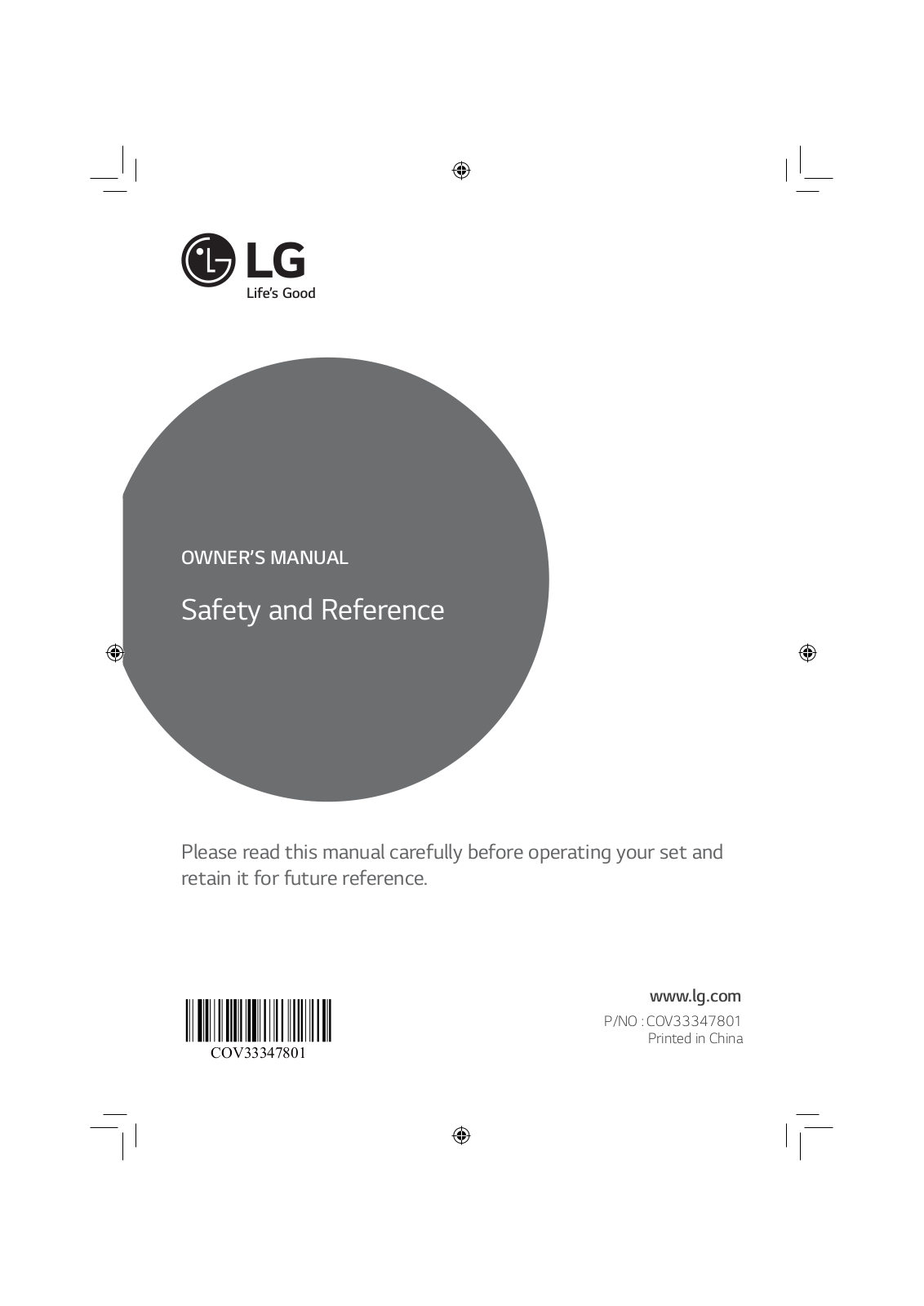 LG 32LF520D Owner’s Manual