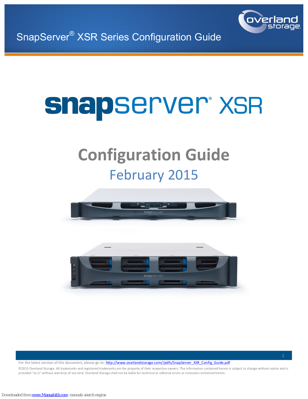 Overland Storage SnapServer XSR 40, SnapServer XSR 120 Configuration Manual