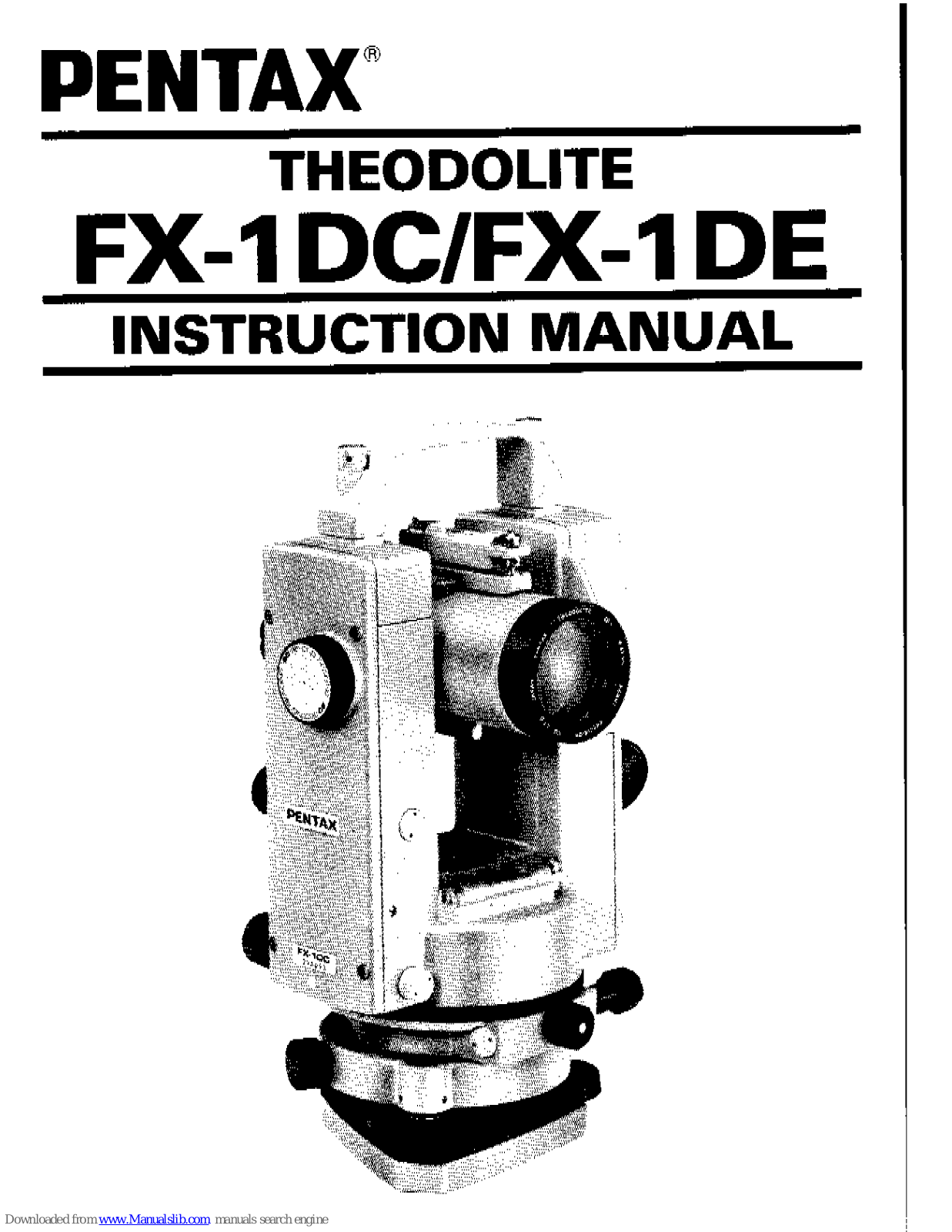 Pentax FX-1DC, FX-1DE Instruction Manual