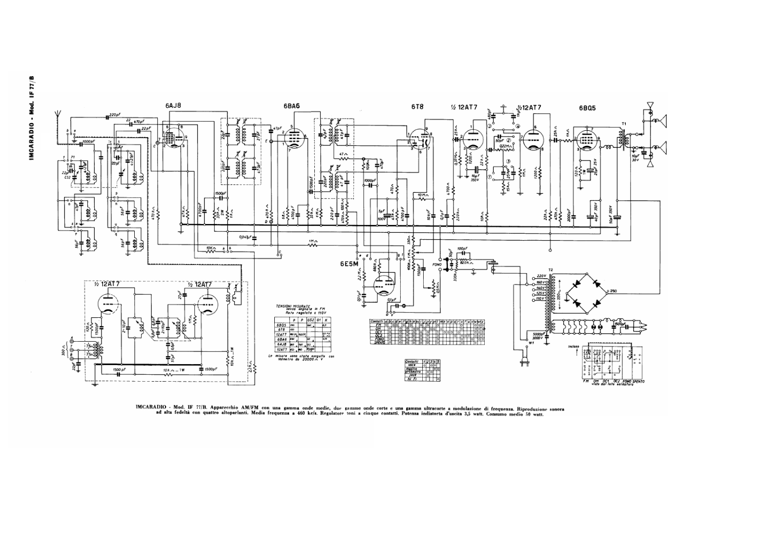 IMCA Radio if77b schematic