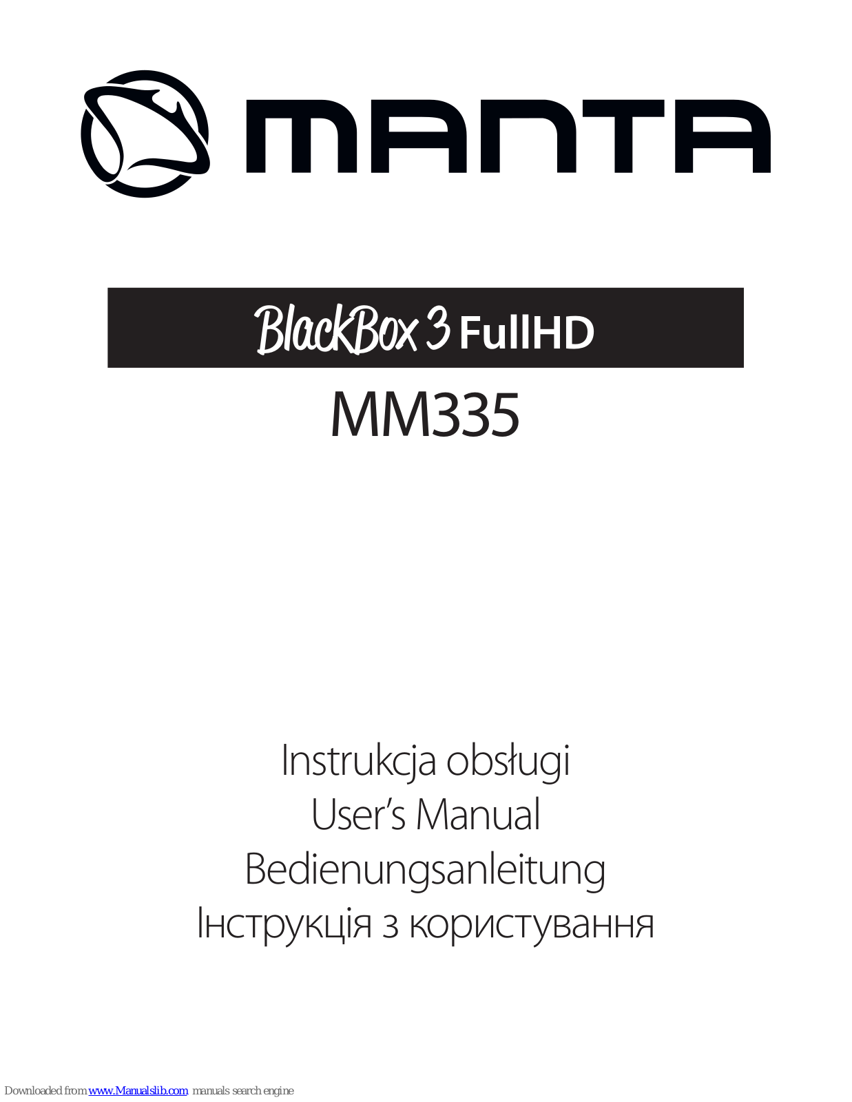 Manta MM335 User Manual