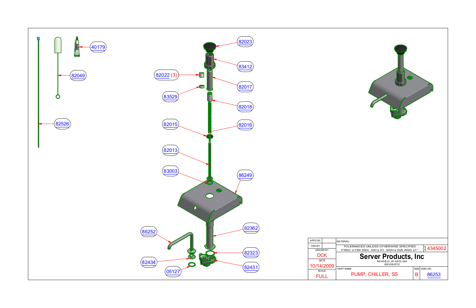 Server 86253 Parts Manual