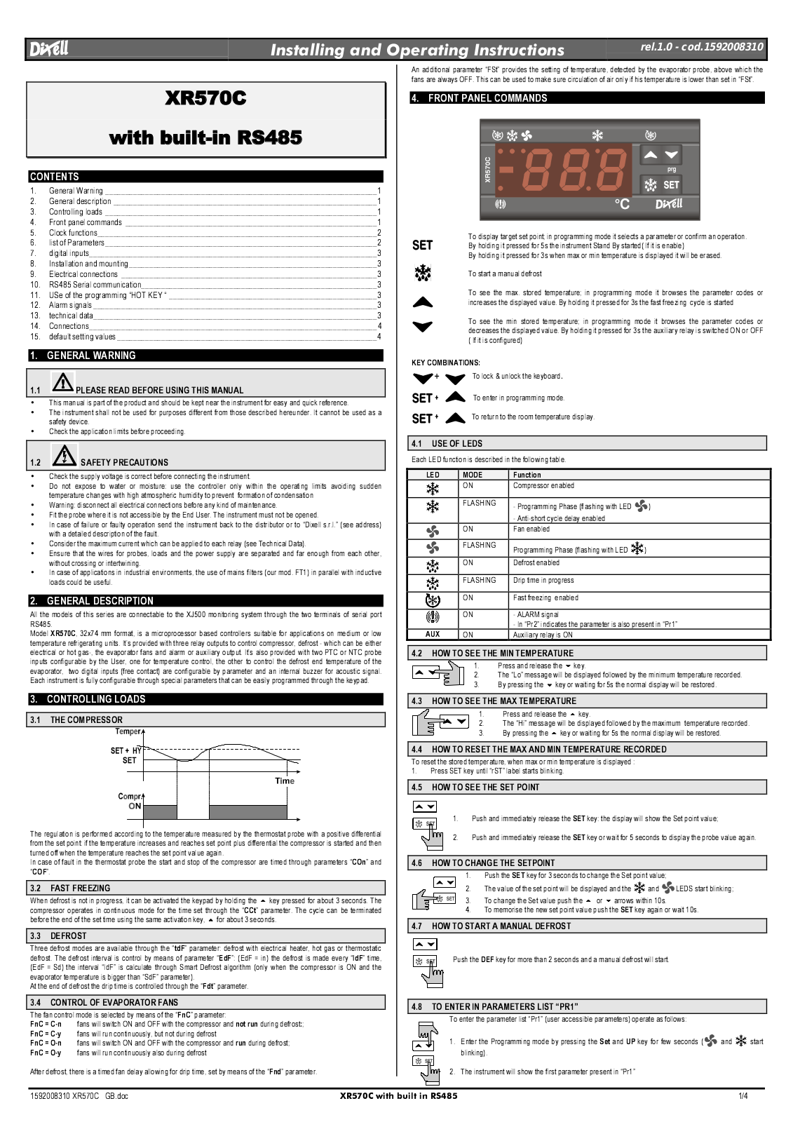 Dixell XR570C User Manual