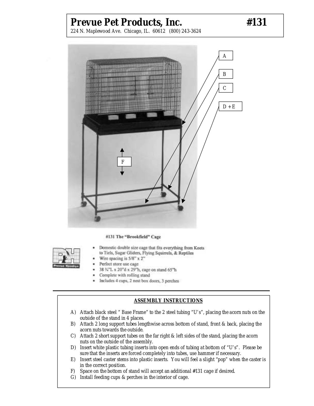 Prevue Pet 131 User Manual - ManualMachine.com