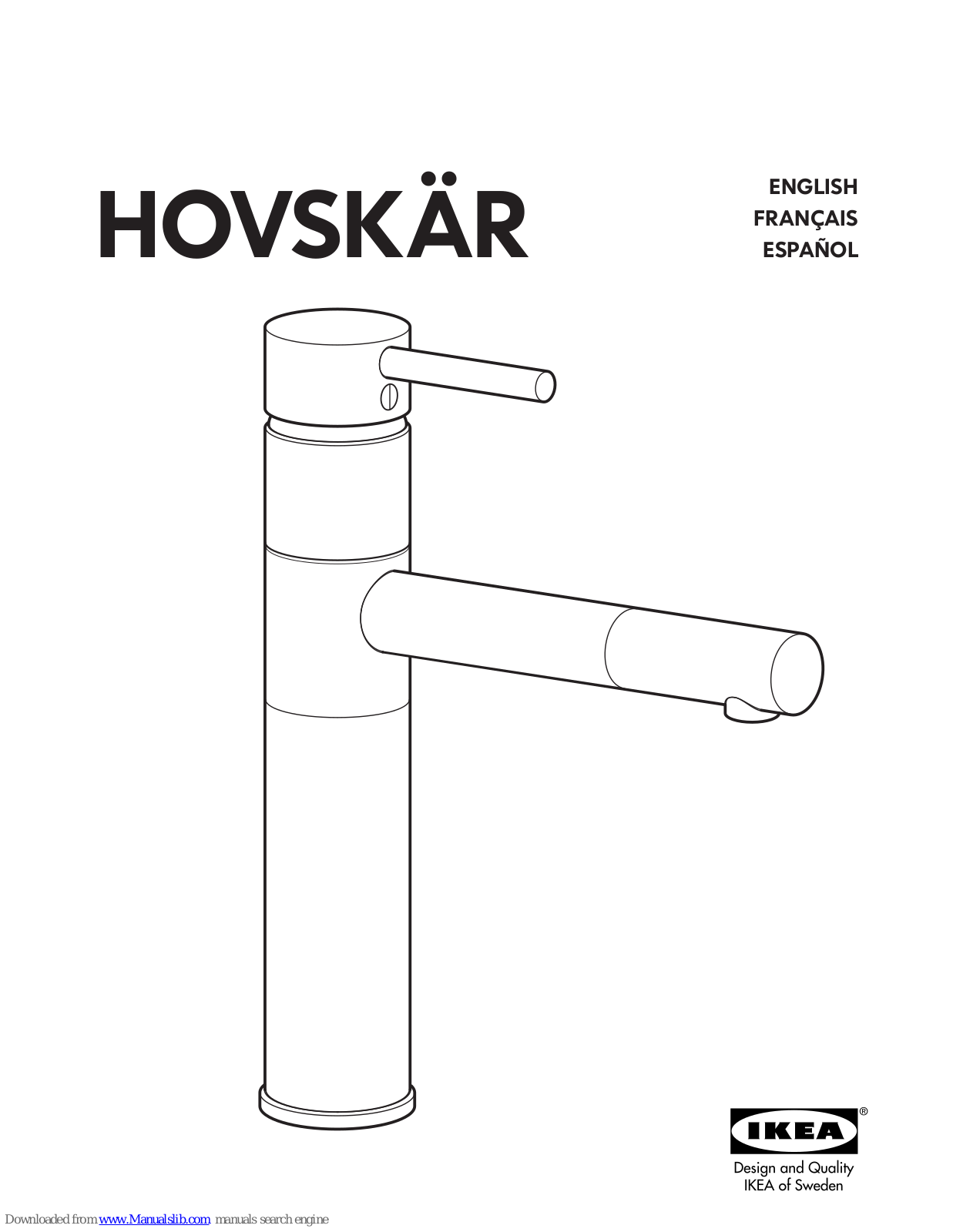 IKEA HOVSKAR AA-218074-5, HOVSKÄR Assembly Instructions Manual