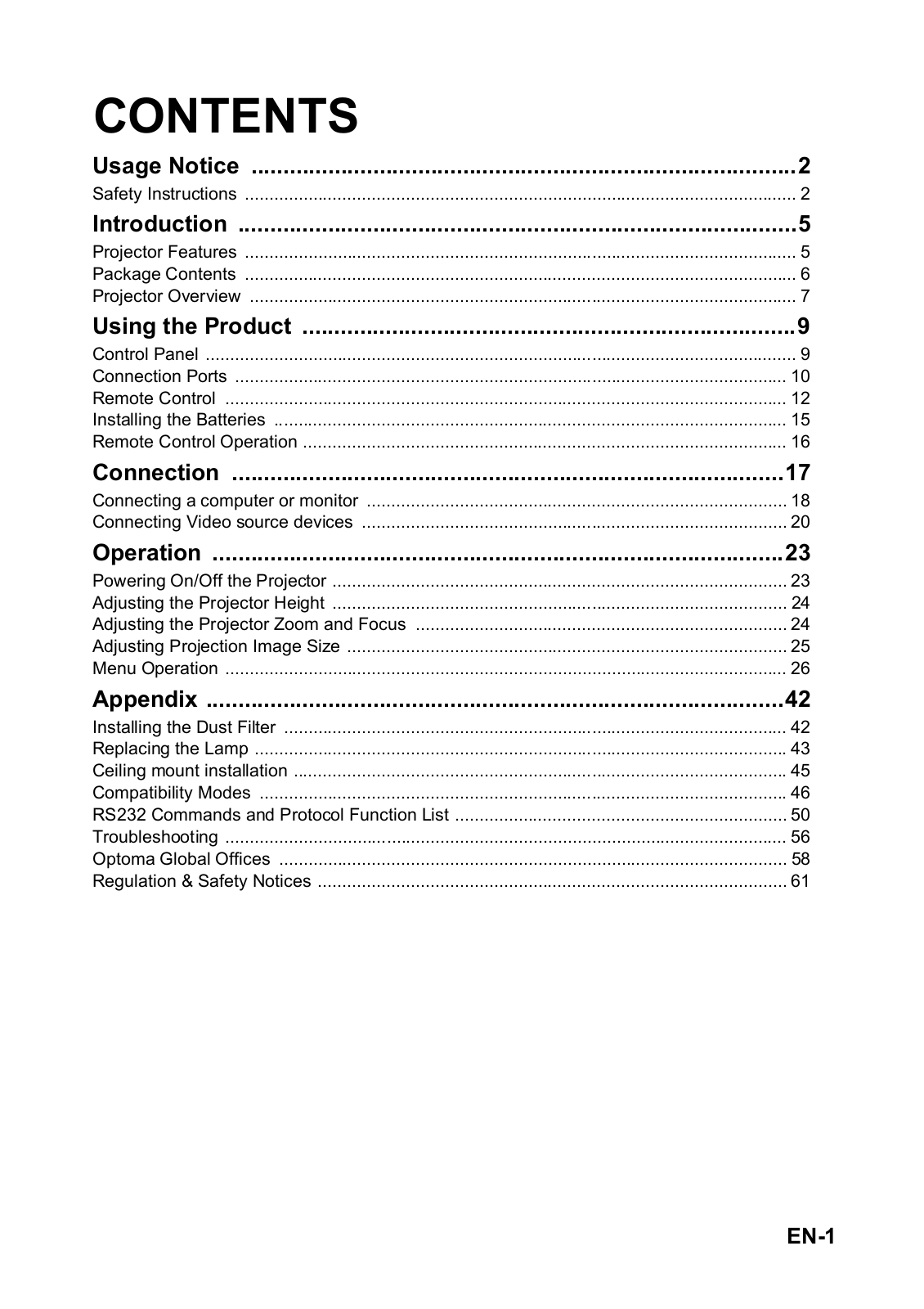 Optoma DX328 User Manual