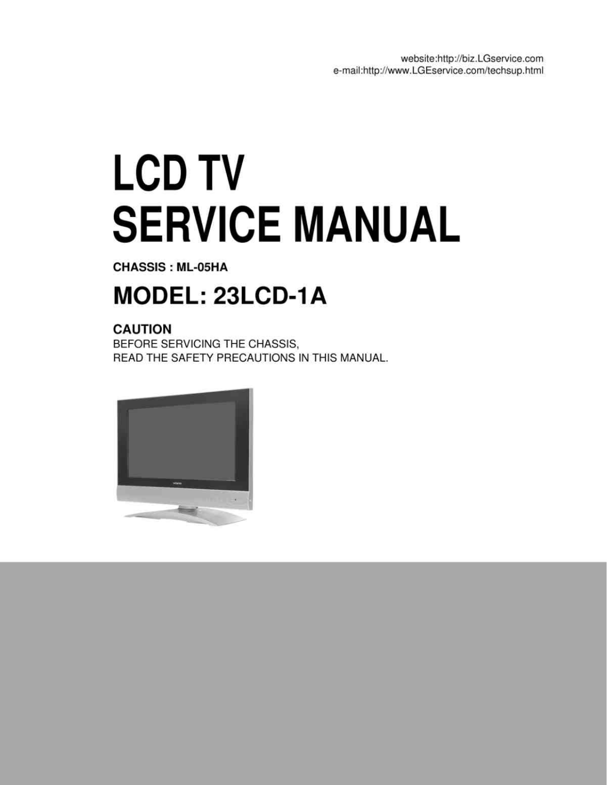 LG 23LCD-1A Schematic