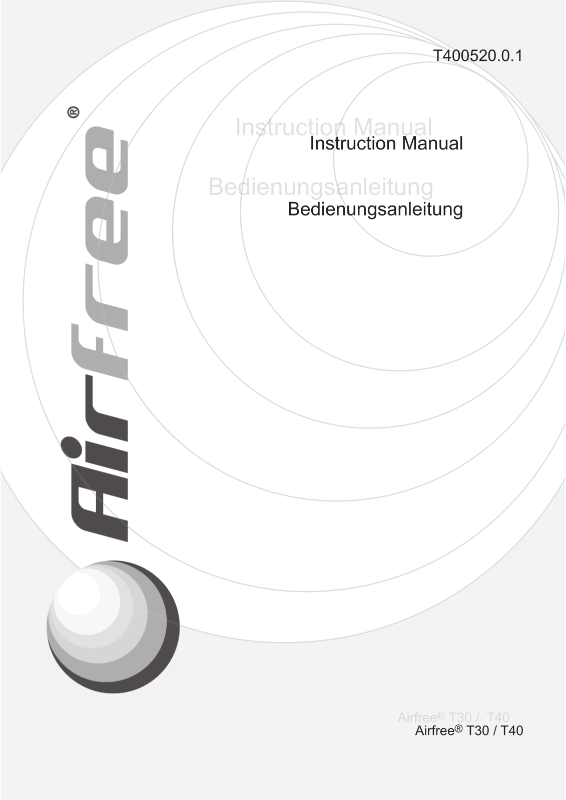 AirFree T40, T30 Instruction Manual