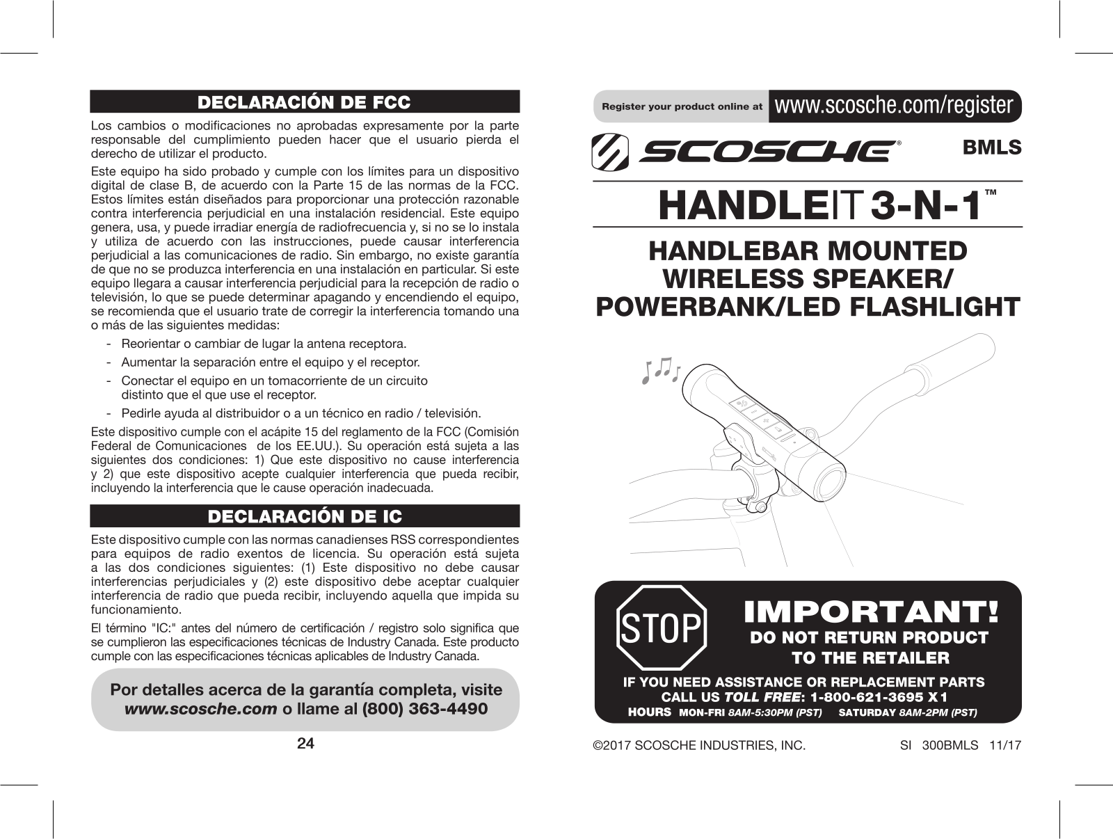 Scosche BMLS Users Manual