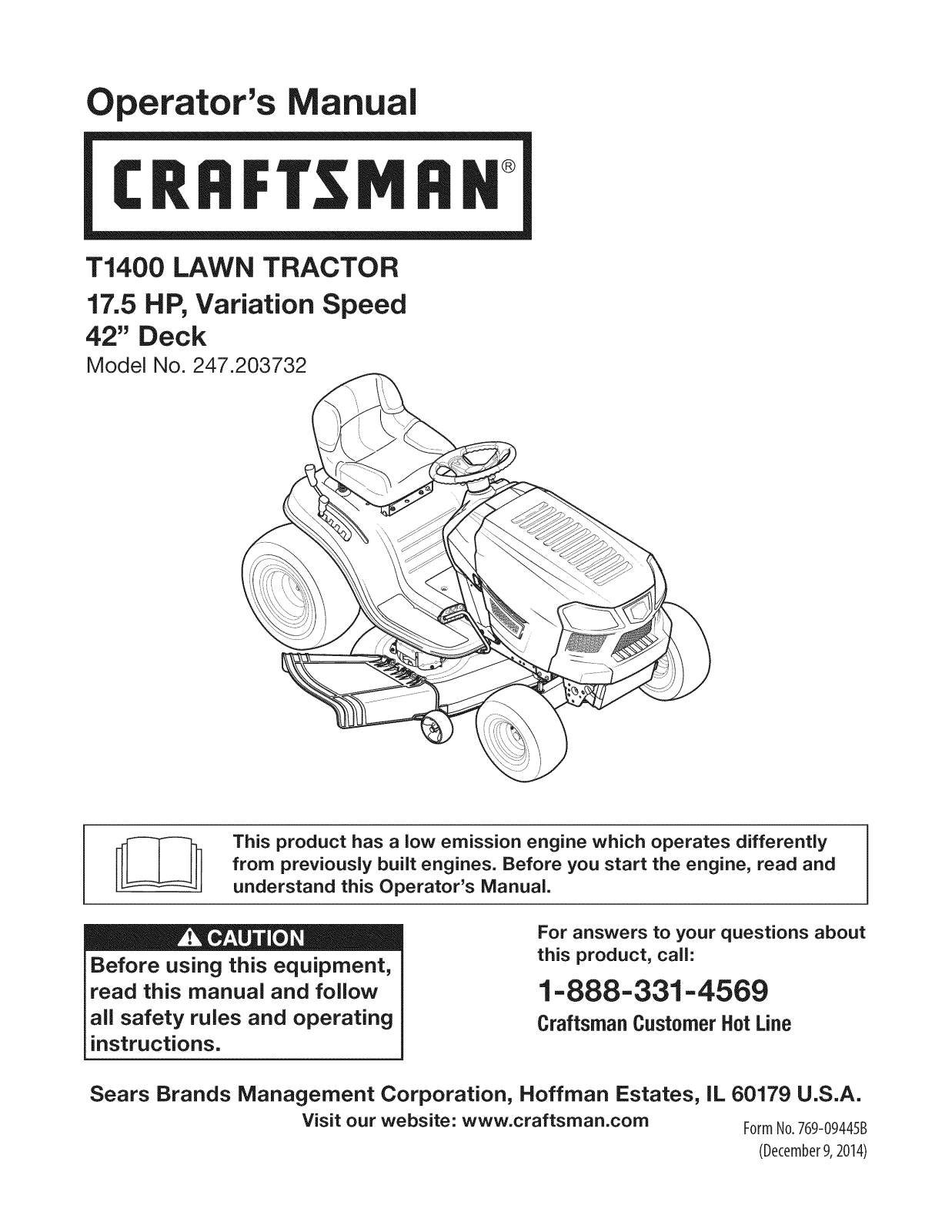 Craftsman 247.203732 User Manual