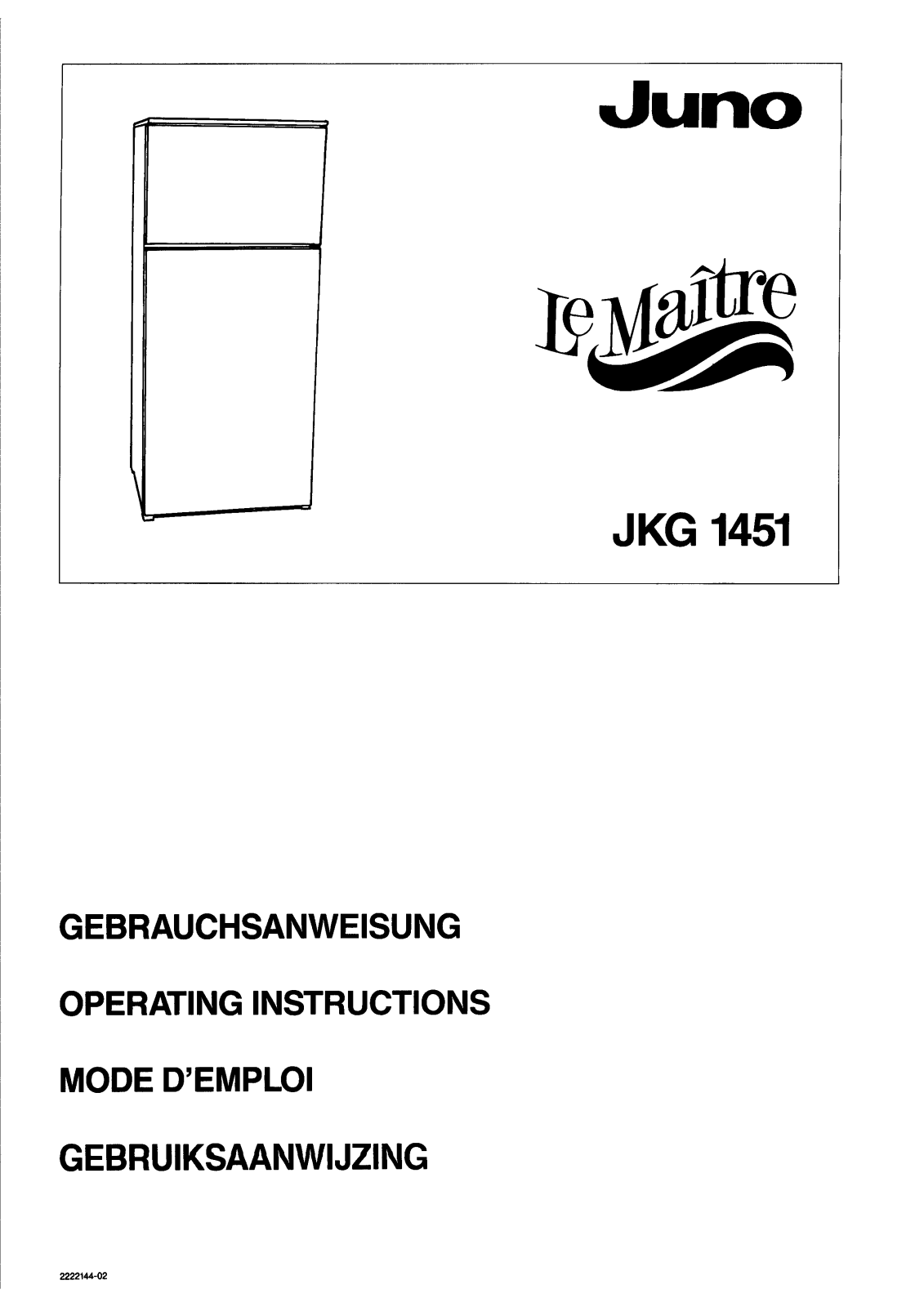 Juno JKG1451 User Manual