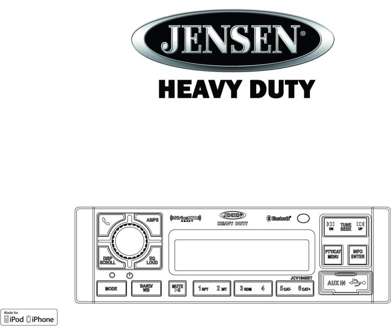 Jensen JCV1640BT User Manual