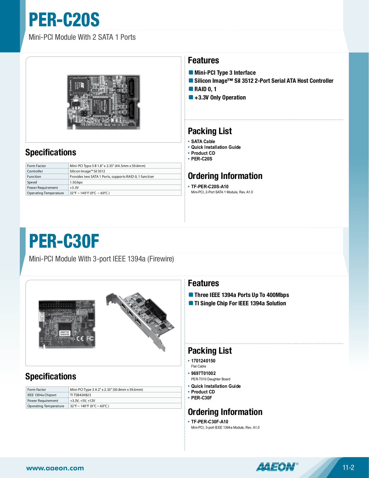 Impulse PER-C30F User Manual